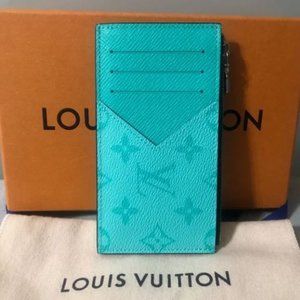 Louis Vuitton Taigarama Monogram Coin Card Holder Wallet